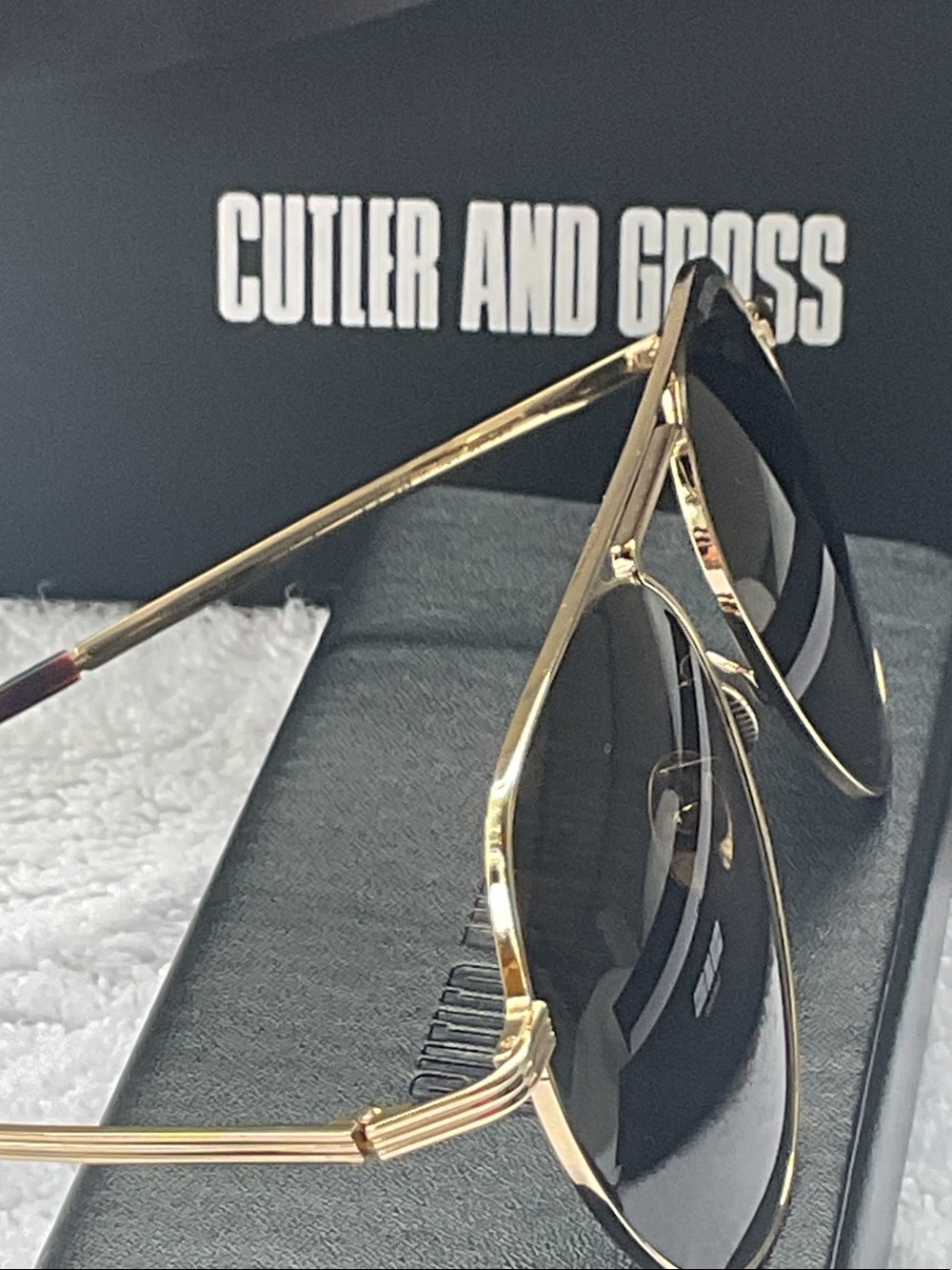 Handmade Italian C&G Gold Eyeglass Frame Arm